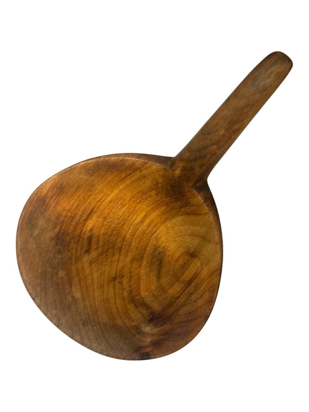 Primitive Hand-Carved Wooden Antique Folk Art Paddle Spoon Scoop